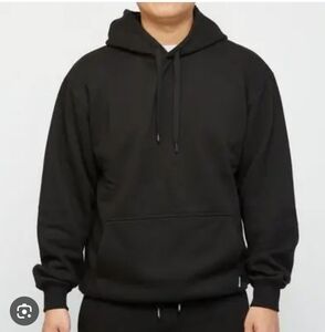 NEW Classic Black Heavyweight Fleece Hoodie